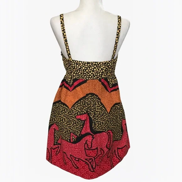 Anna Sui Rare Horses Print Mini Dress - 4/6 - Picture 3 of 13